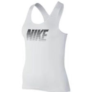 Nike Pro Dri Fit White and Gray Racerback Tank Size Medium